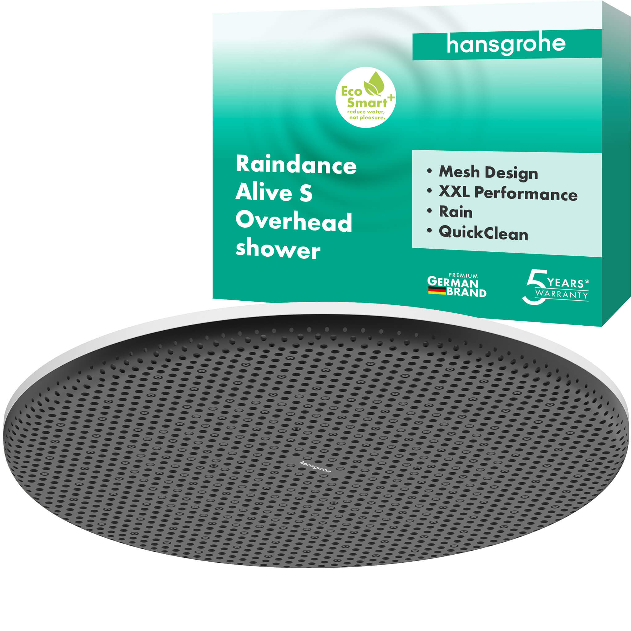 Hansgrohe Raindance Alive S ducha con efecto lluvia 30x30 cm circular blanco 24523700