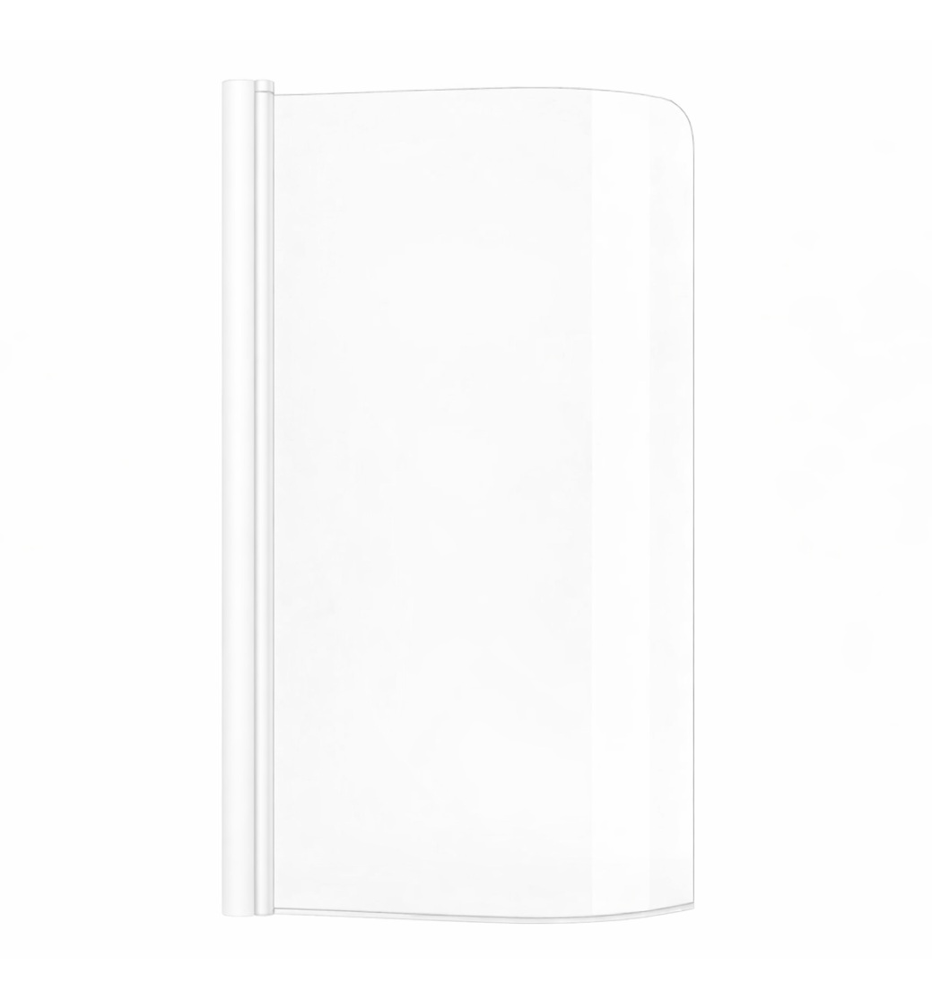 Ravak Rosa mampara de bañera 85 cm una pieza blanco mate/vidrio transparente 7QLM0E00Y1