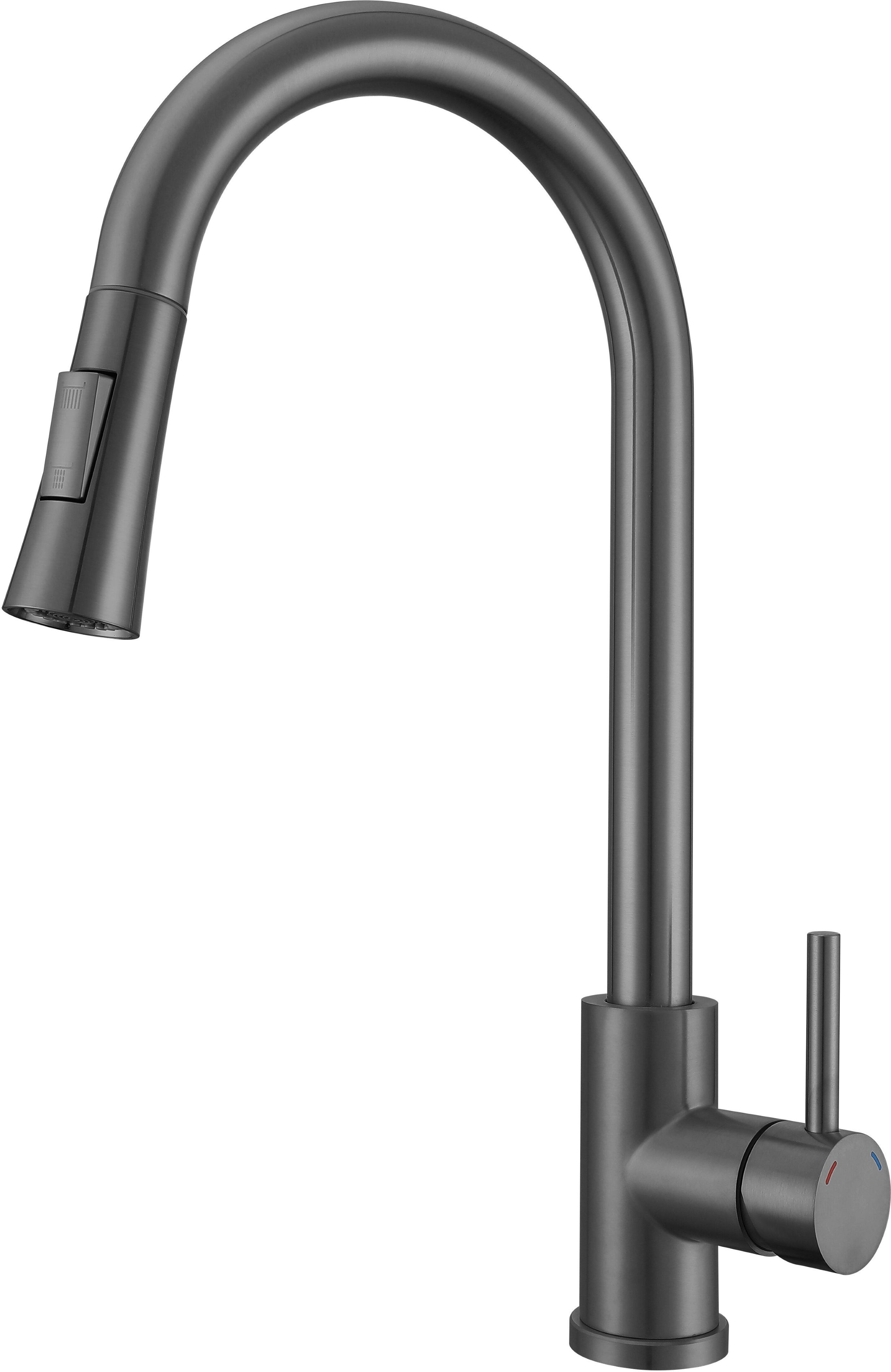 Ruvetti Edera grifo de cocina de pie grafito/gris 1003PVDGR
