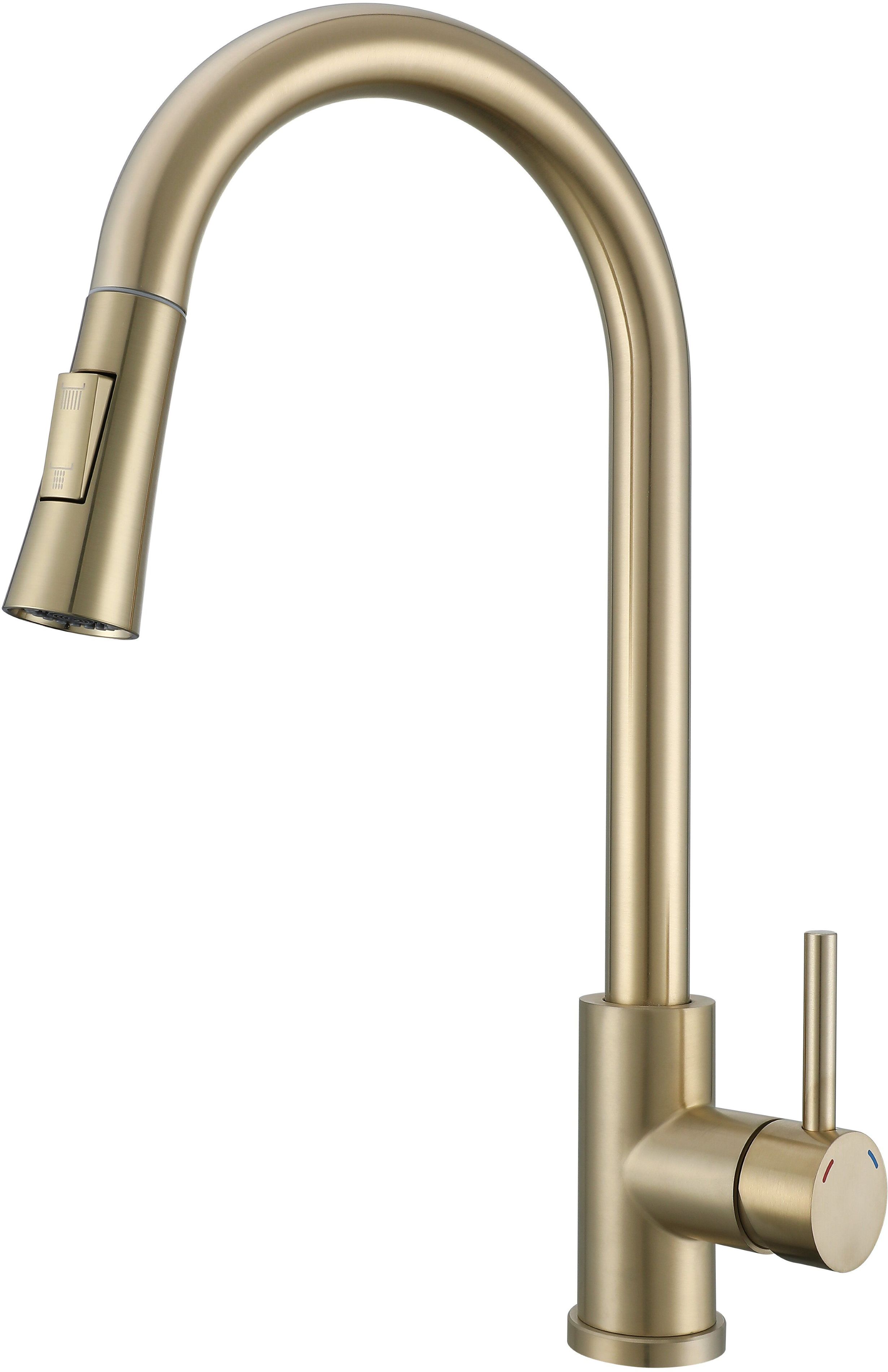 Ruvetti Edera grifo de cocina de pie oro/oro arcaico 1003PVDCH