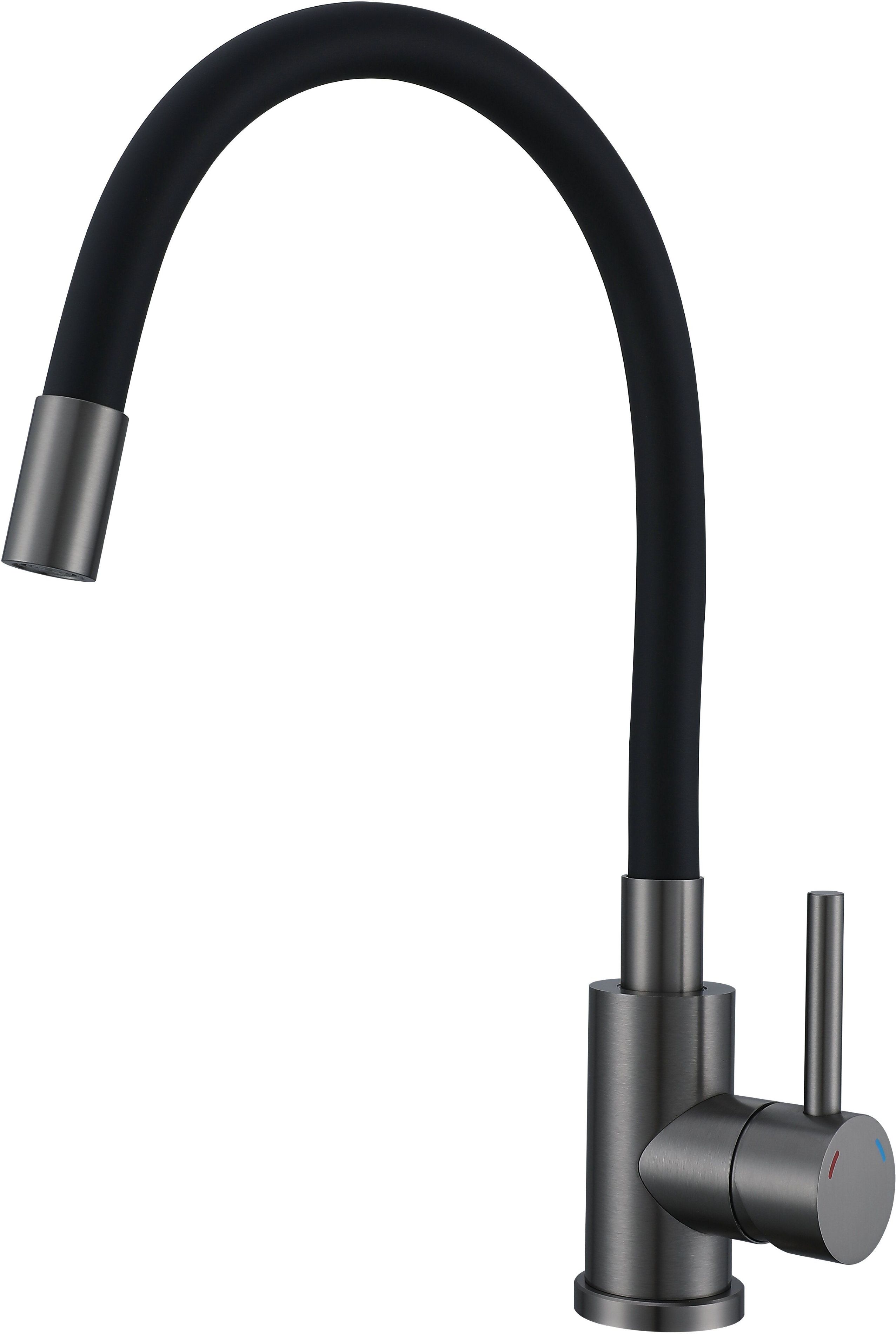 Ruvetti Sauron grifo de cocina de pie grafito/gris 1002PVDGR