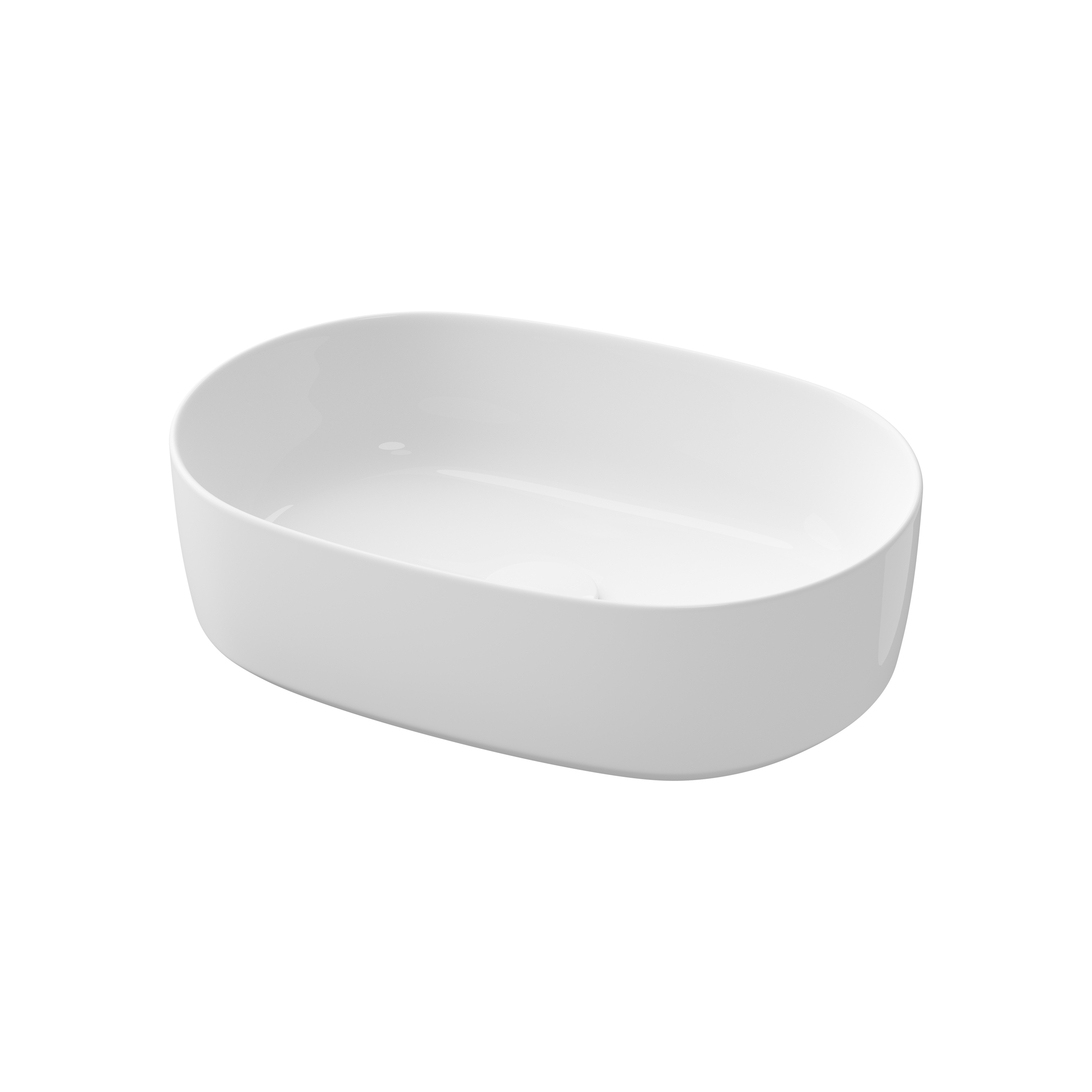 Cersanit City lavabo 47x32 cm oval sobre encimera blanco brillante K35-112