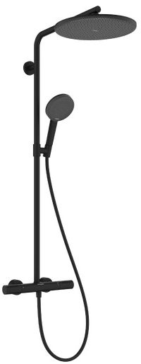 Hansgrohe Raindance Alive S conjunto de ducha a pared con termostato con rociador con efecto lluvia negro 24594670