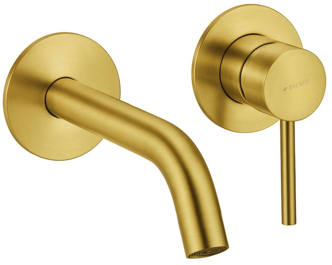 Balneo Cascade grifo para lavabo de pie oro H0101040202