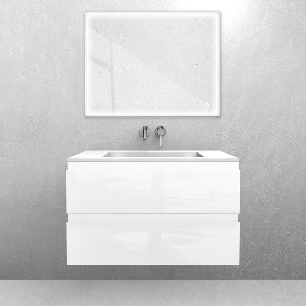 Conjunto armario Oltens Vernal 60003000, lavabo Oltens Stila 40201000