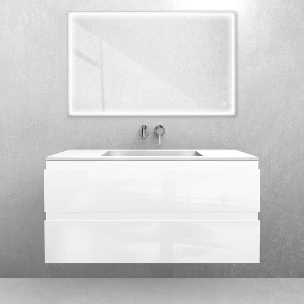 Conjunto lavabo Oltens Stila 40203000, armario Oltens Vernal 60004000