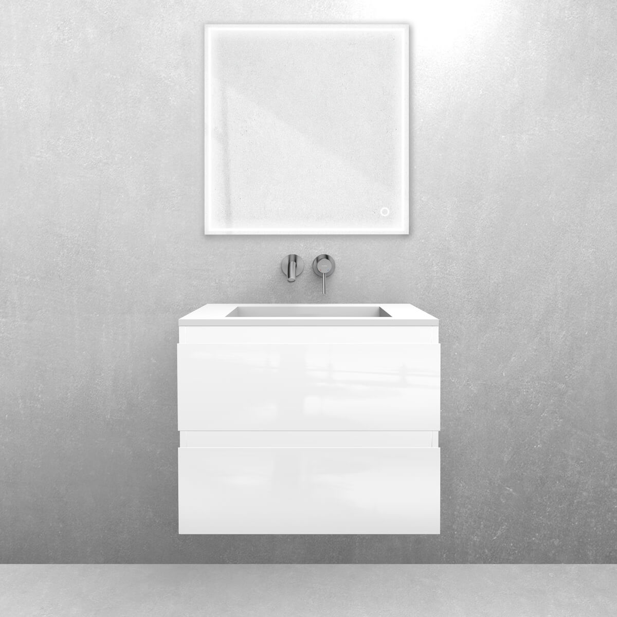 Conjunto lavabo Oltens Stila 40200900, armario Oltens Vernal 60002000