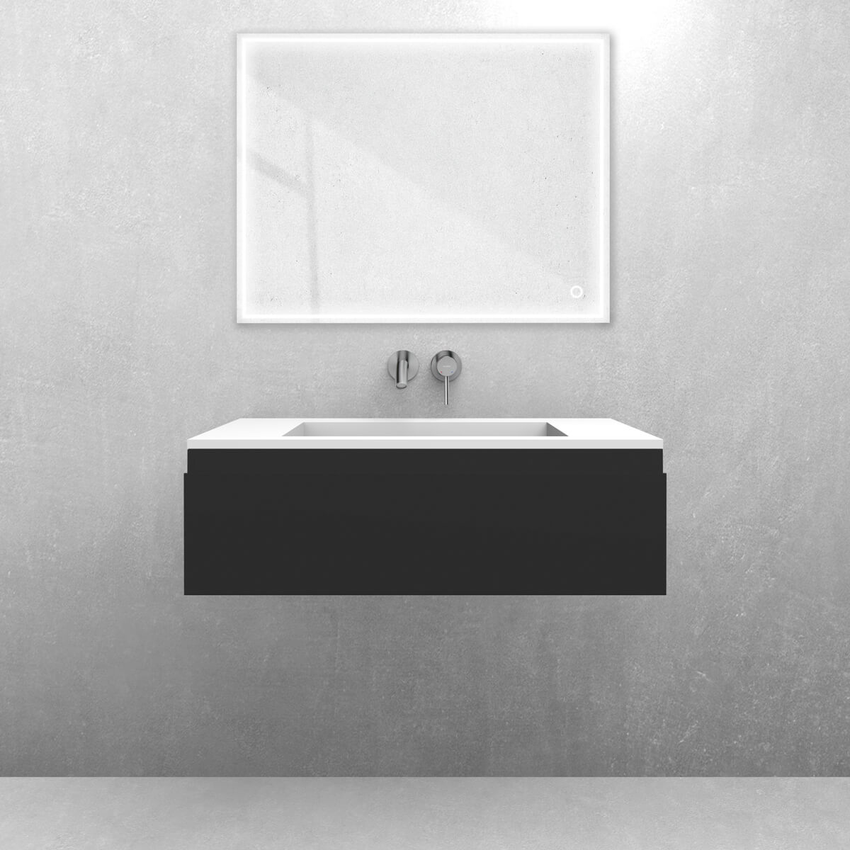 Conjunto lavabo Oltens Stila 40201900, armario Oltens Vernal 60010300
