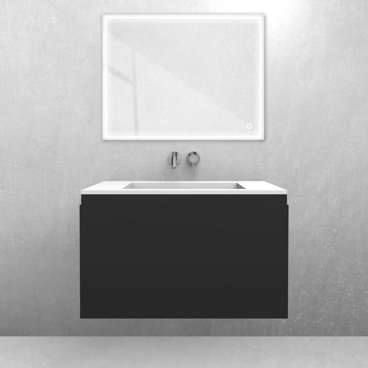 Conjunto lavabo Oltens Stila 40201900, armario Oltens Vernal 60014300