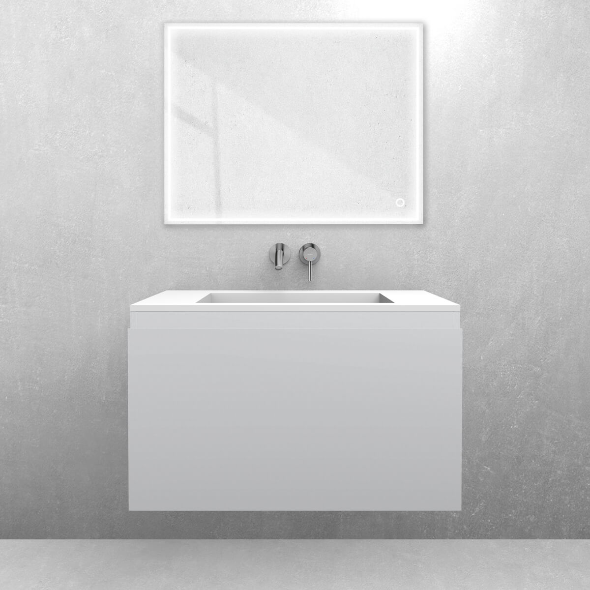 Conjunto lavabo Oltens Stila 40201900, armario Oltens Vernal 60014700