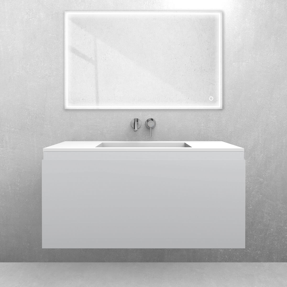Conjunto lavabo Oltens Stila 40203900, armario Oltens Vernal 60015700