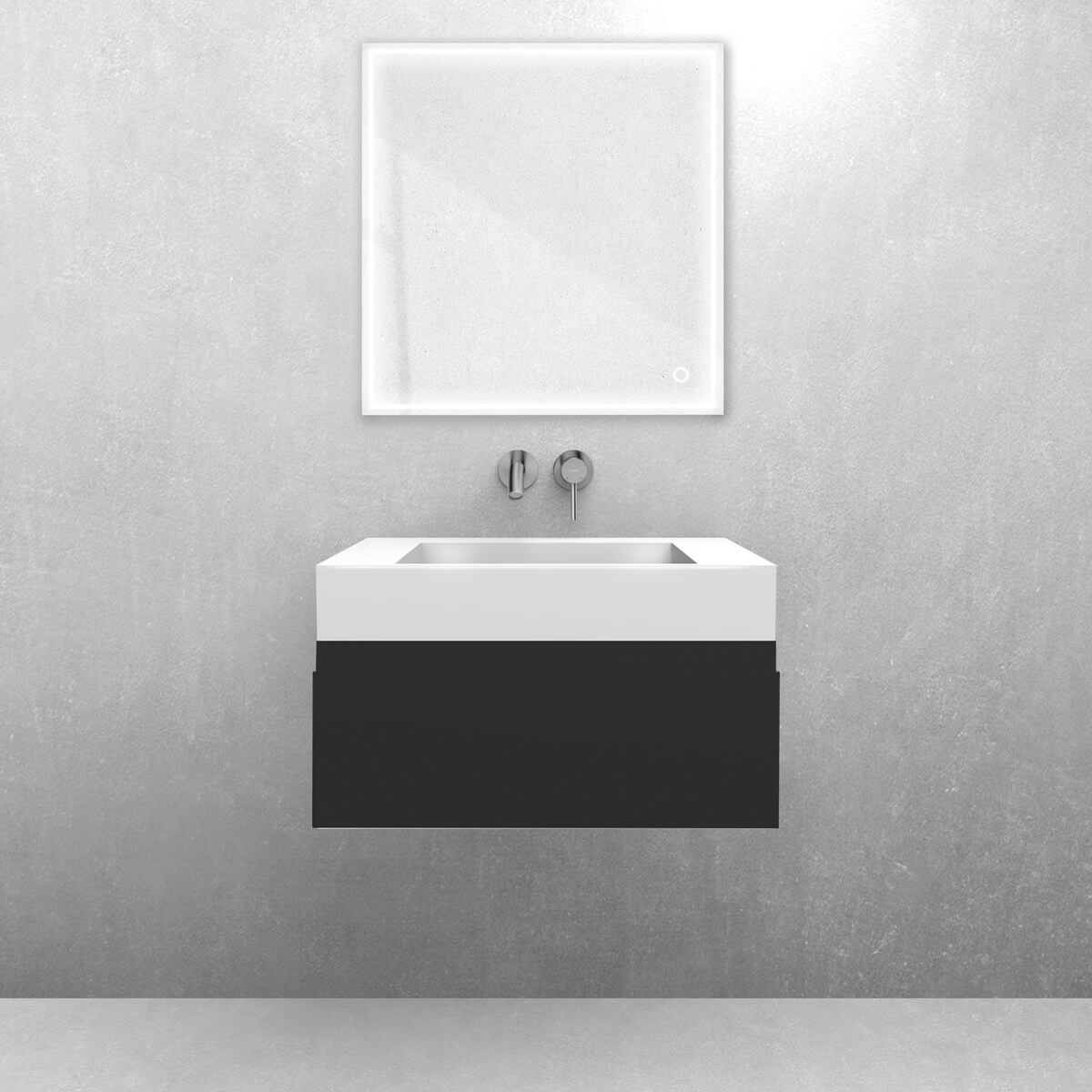 Conjunto lavabo Oltens Stila 40000000, armario Oltens Vernal 60009300