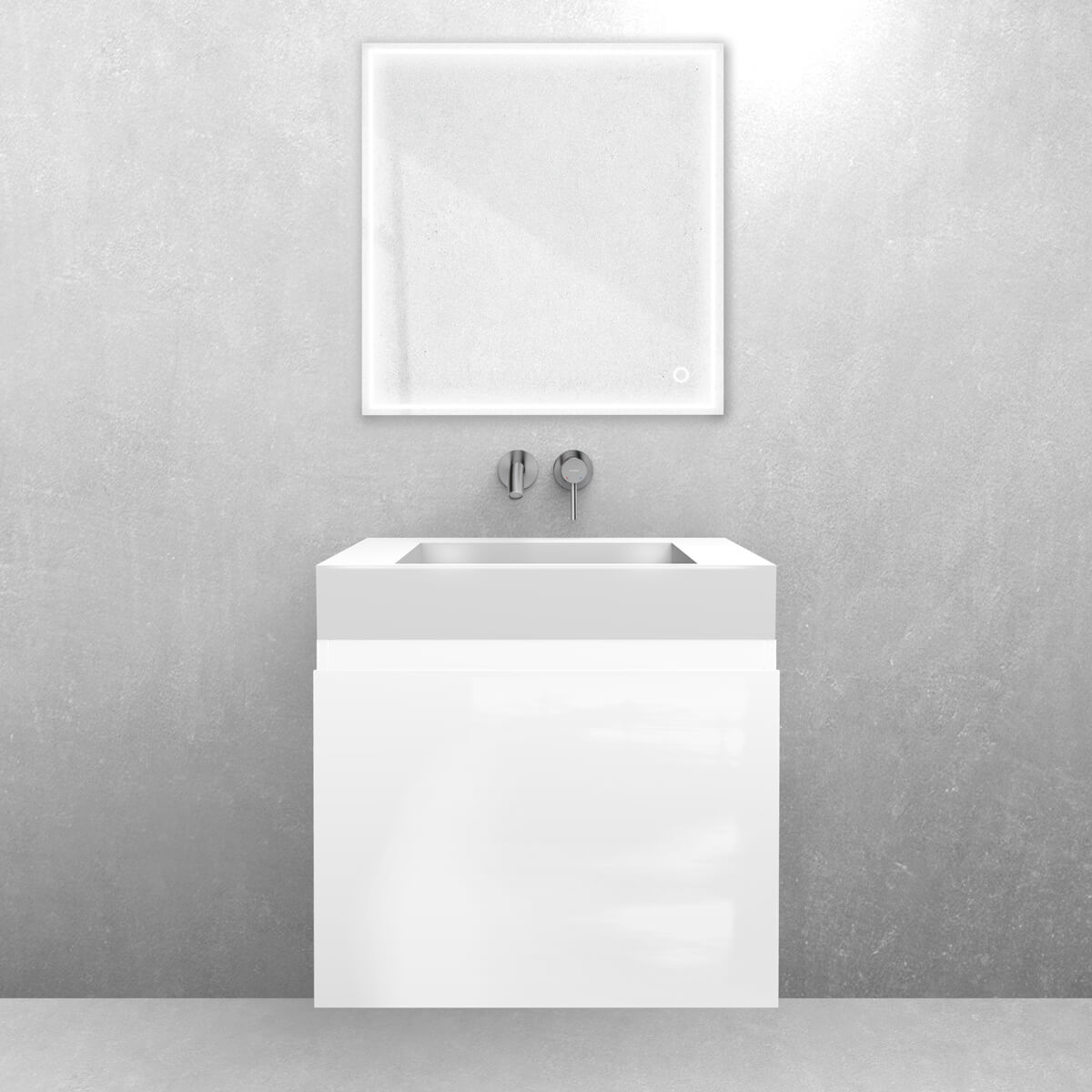 Conjunto lavabo Oltens Stila 40000000, armario Oltens Vernal 60013000
