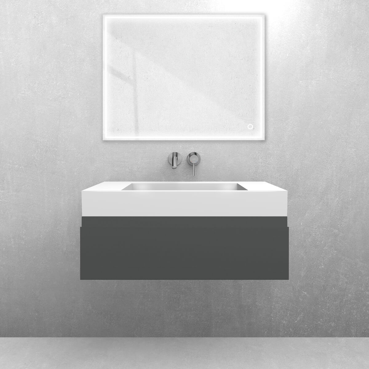 Conjunto lavabo Oltens Stila 40001000, armario Oltens Vernal 60010400