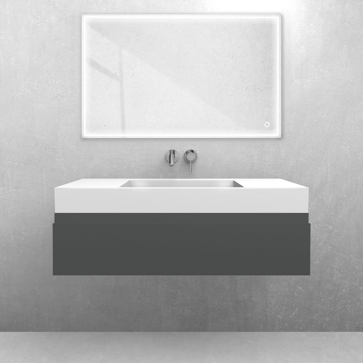 Conjunto lavabo Oltens Stila 40003000, armario Oltens Vernal 60011400