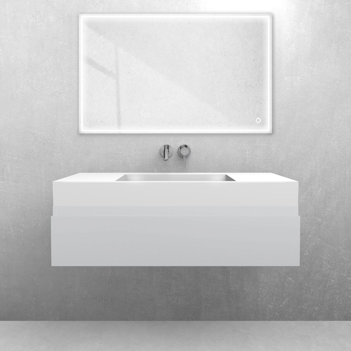 Conjunto lavabo Oltens Stila 40003000, armario Oltens Vernal 60011700