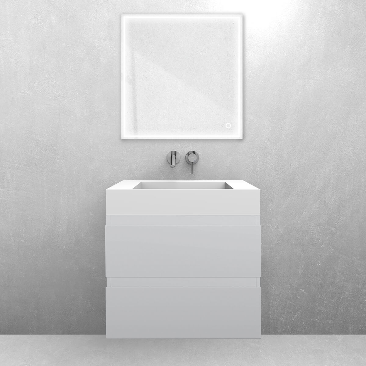 Conjunto lavabo Oltens Stila 40000900, armario Oltens Vernal 60002000