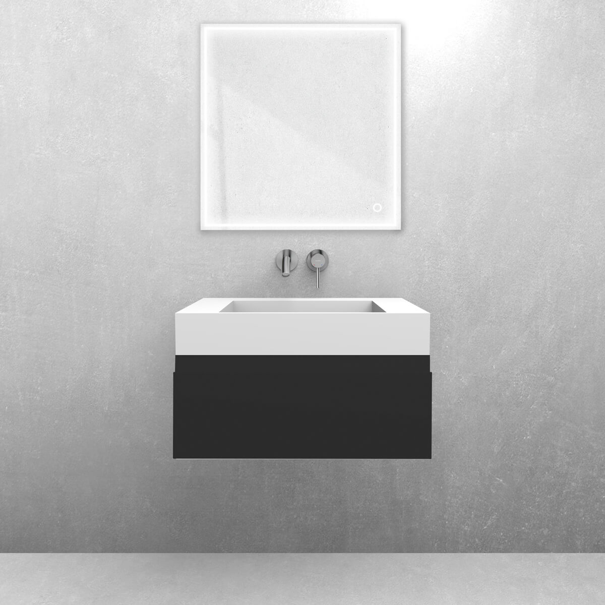 Conjunto lavabo Oltens Stila 40000900, armario Oltens Vernal 60009300