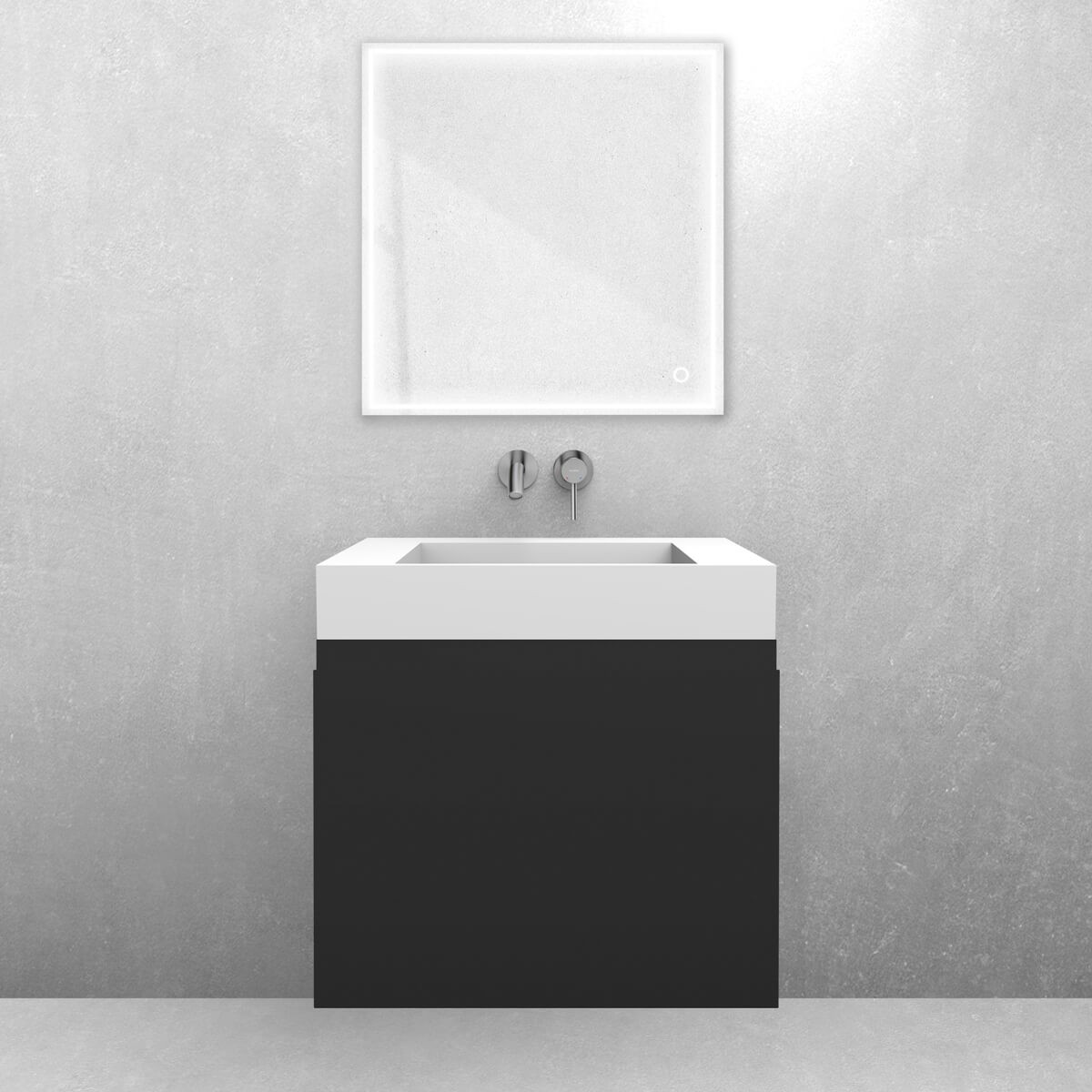 Conjunto lavabo Oltens Stila 40000900, armario Oltens Vernal 60013300