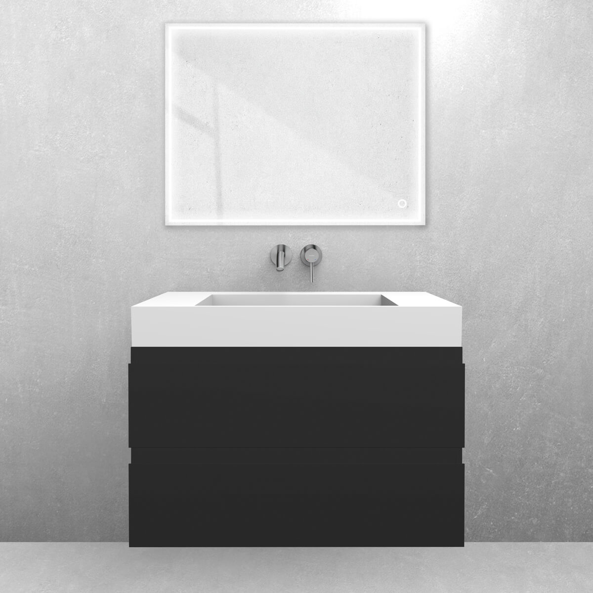 Conjunto lavabo Oltens Stila 40001900, armario Oltens Vernal 60001300