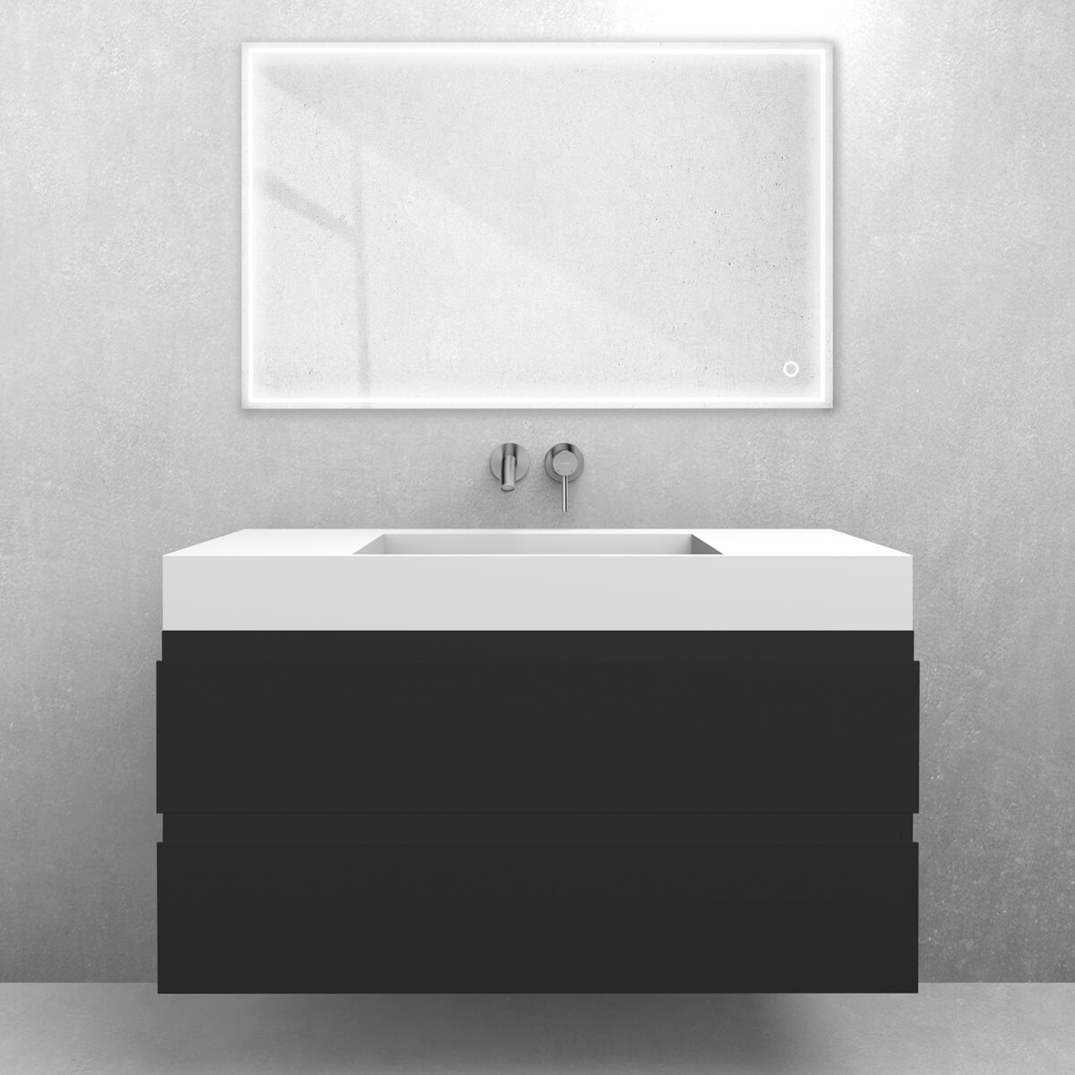 Conjunto lavabo Oltens Stila 40003900, armario Oltens Vernal 60002300