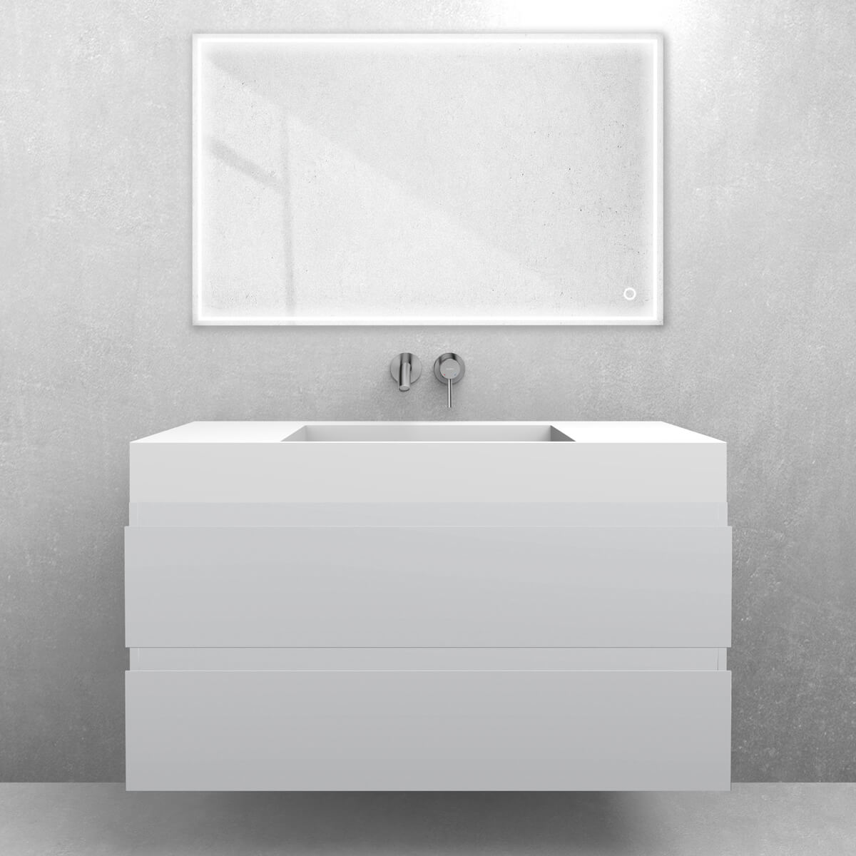 Conjunto lavabo Oltens Stila 40003900, armario Oltens Vernal 60002700