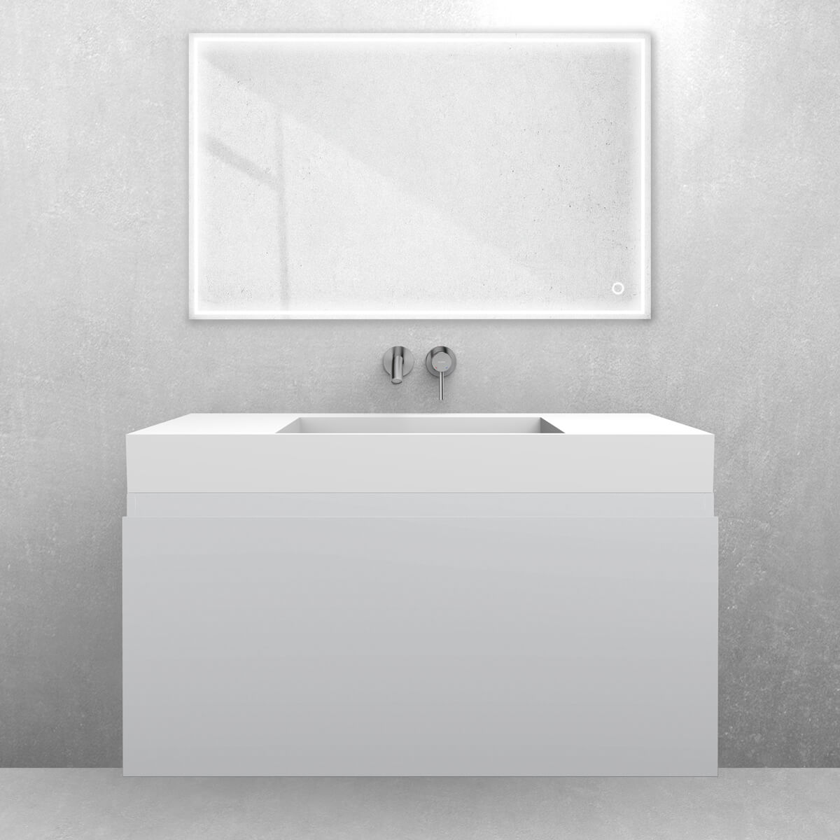 Conjunto lavabo Oltens Stila 40003900, armario Oltens Vernal 60015700