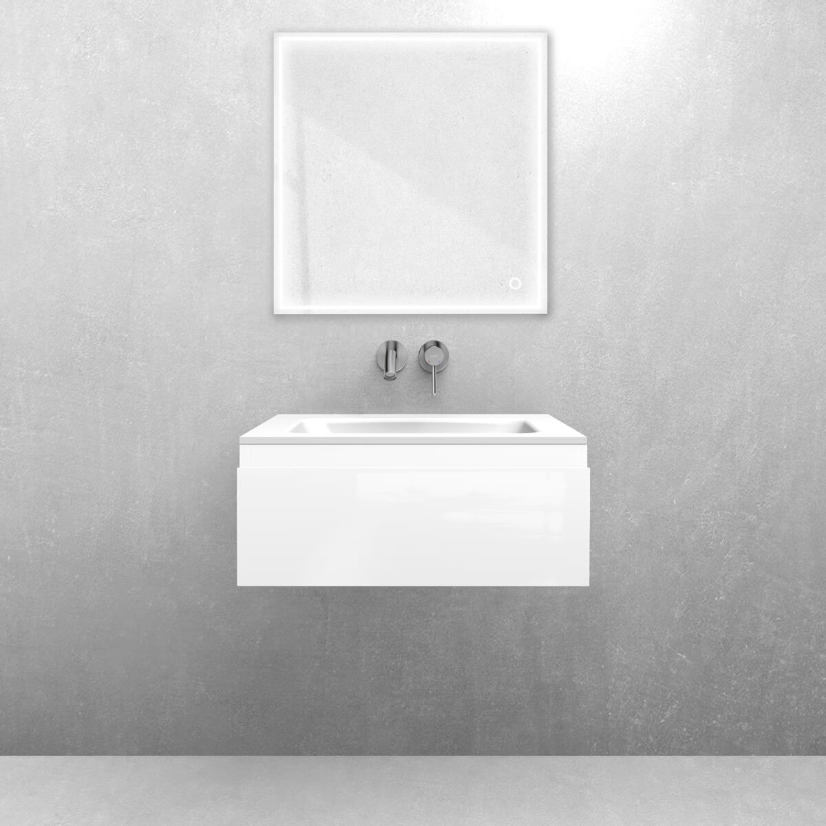 Conjunto lavabo Oltens Kalla 40207000, armario Oltens Vernal 60009000