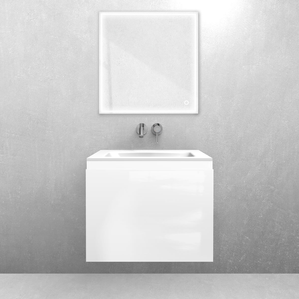 Conjunto lavabo Oltens Kalla 40207000, armario Oltens Vernal 60013000
