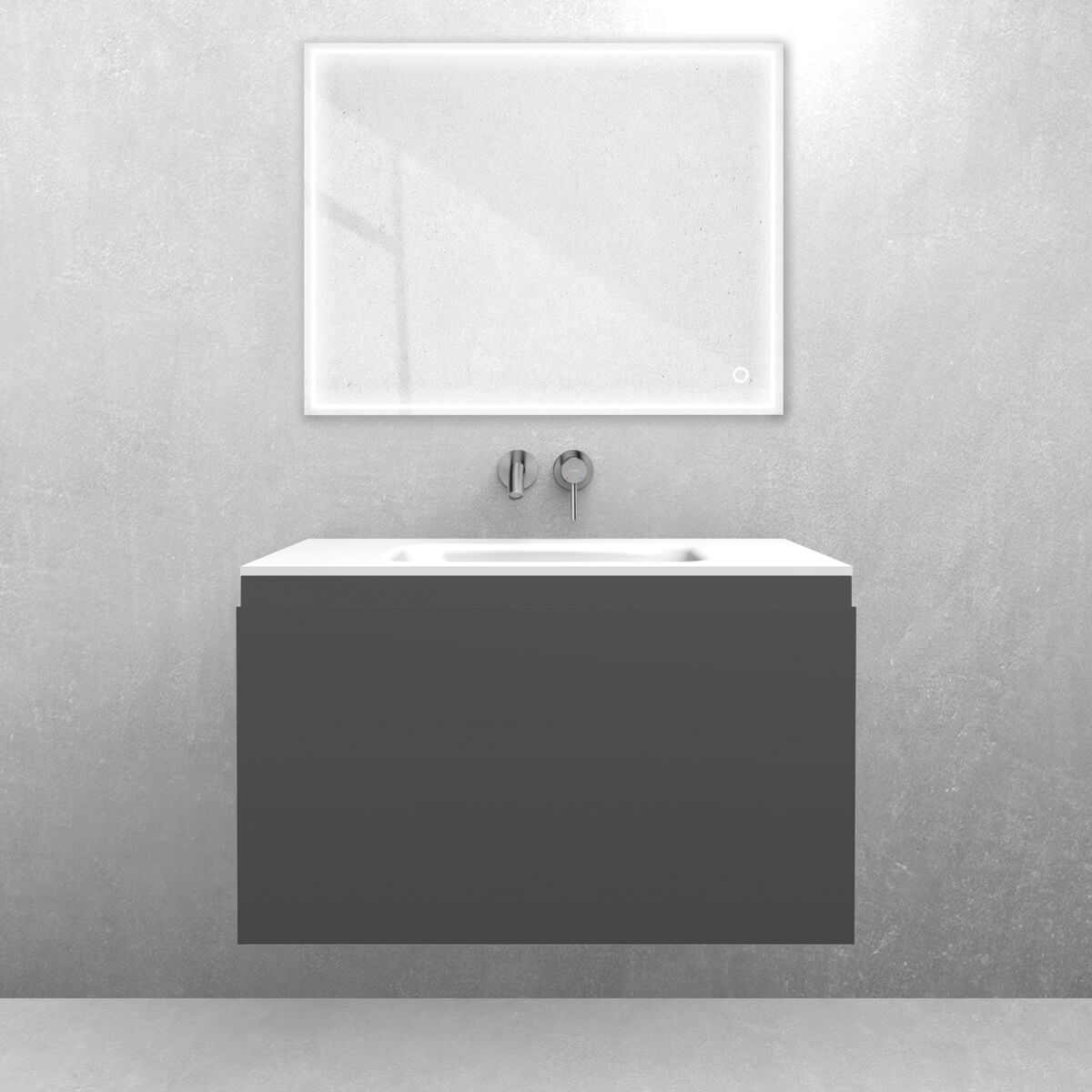 Conjunto lavabo Oltens Kalla 40210000, armario Oltens Vernal 60014400