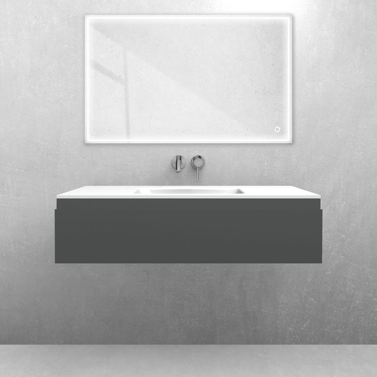 Conjunto lavabo Oltens Kalla 40208000, armario Oltens Vernal 60011400