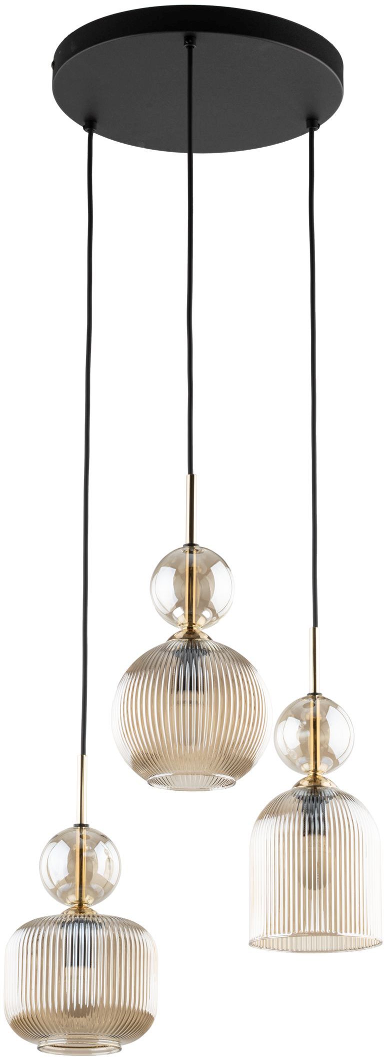 TK Lighting Sophia Cognac lámpara colgante 3x10 W marrón-ámbar 11041
