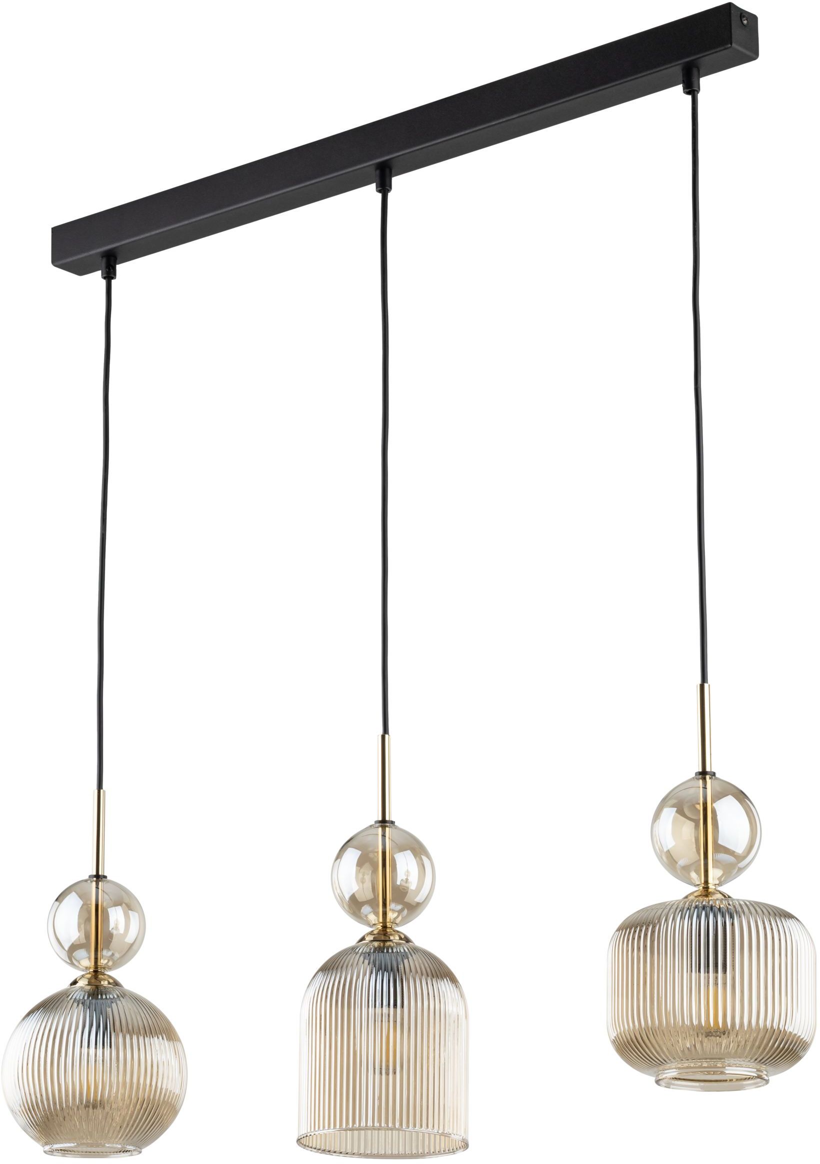 TK Lighting Sophia Cognac lámpara colgante 3x10 W marrón-ámbar 11042