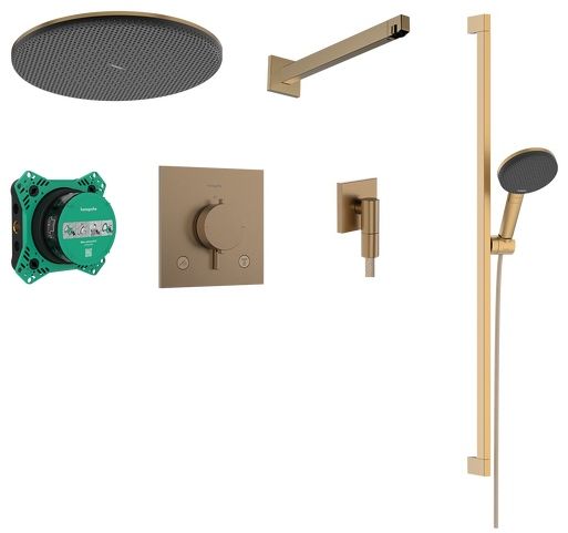 Hansgrohe Raindance Alive Select S conjunto de ducha empotrado con termostato con rociador con efecto lluvia || 24622140
