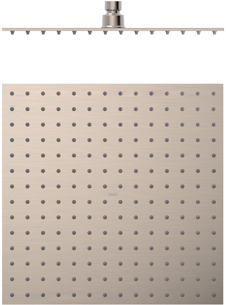 Tres Exclusive ducha con efecto lluvia 30x30 cm cuadrada acero 134315012AC