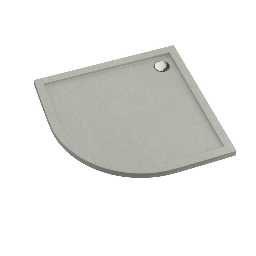 Schedline Sharper Cement Stone plato de ducha semicircular 80x80 cm cemento 3S.S1O-8080/CT/ST