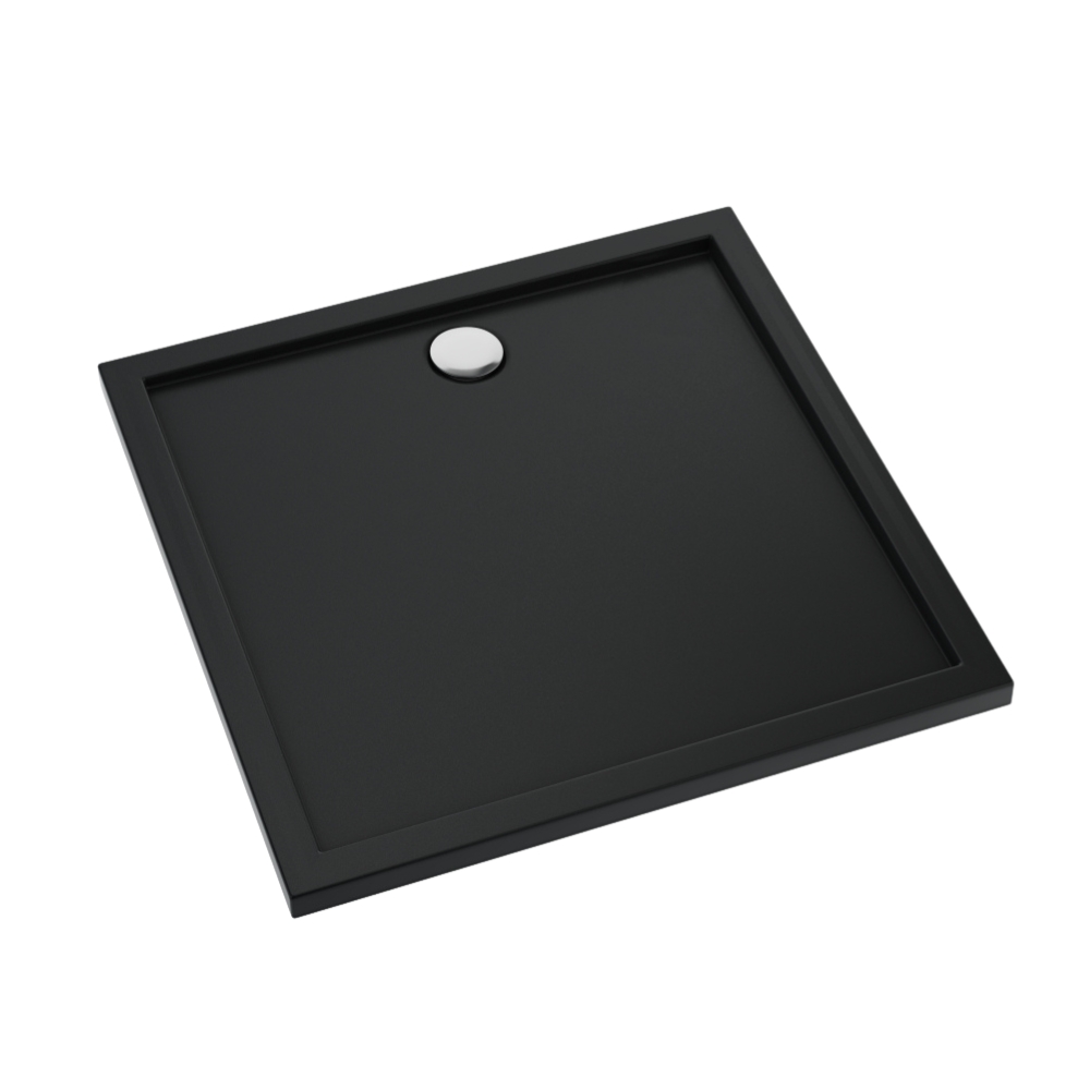 Schedline Sharper Black Mat plato de ducha cuadrado 80x80 cm negro 3S.S1K-8080/C/MG