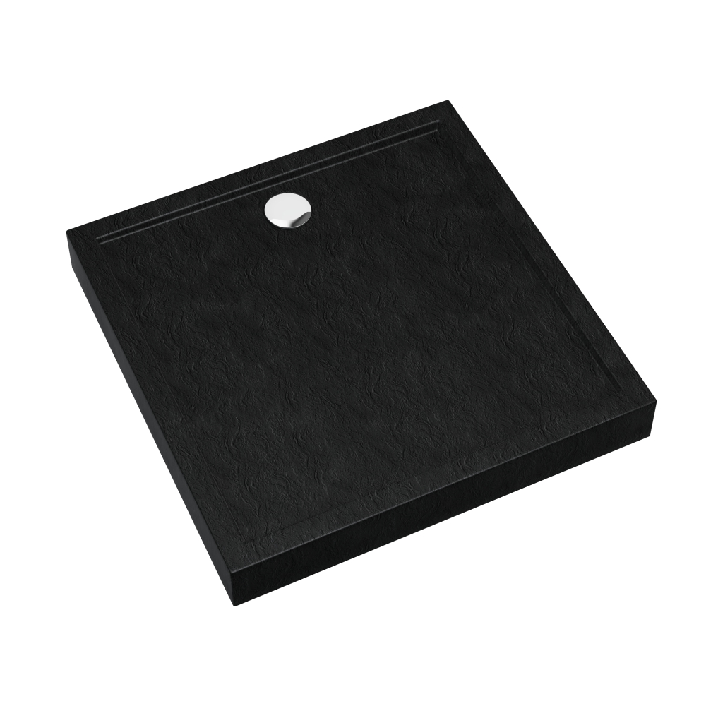 Schedline Cameron Black Stone plato de ducha cuadrado 80x80 cm negro 3ST.C2K-8080/C/ST