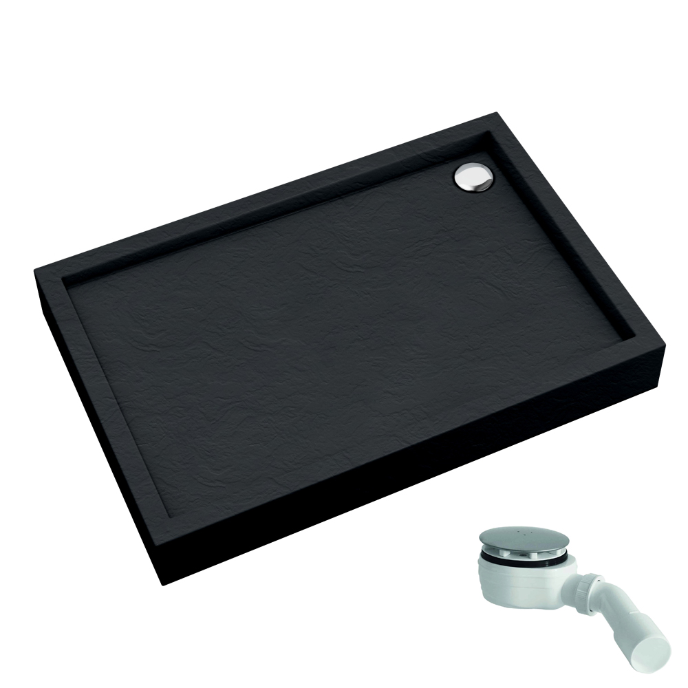 Schedline Favory Plus Black Mat plato de ducha rectangular 120x80 cm negro 3ST.F1P-80120/C/MG
