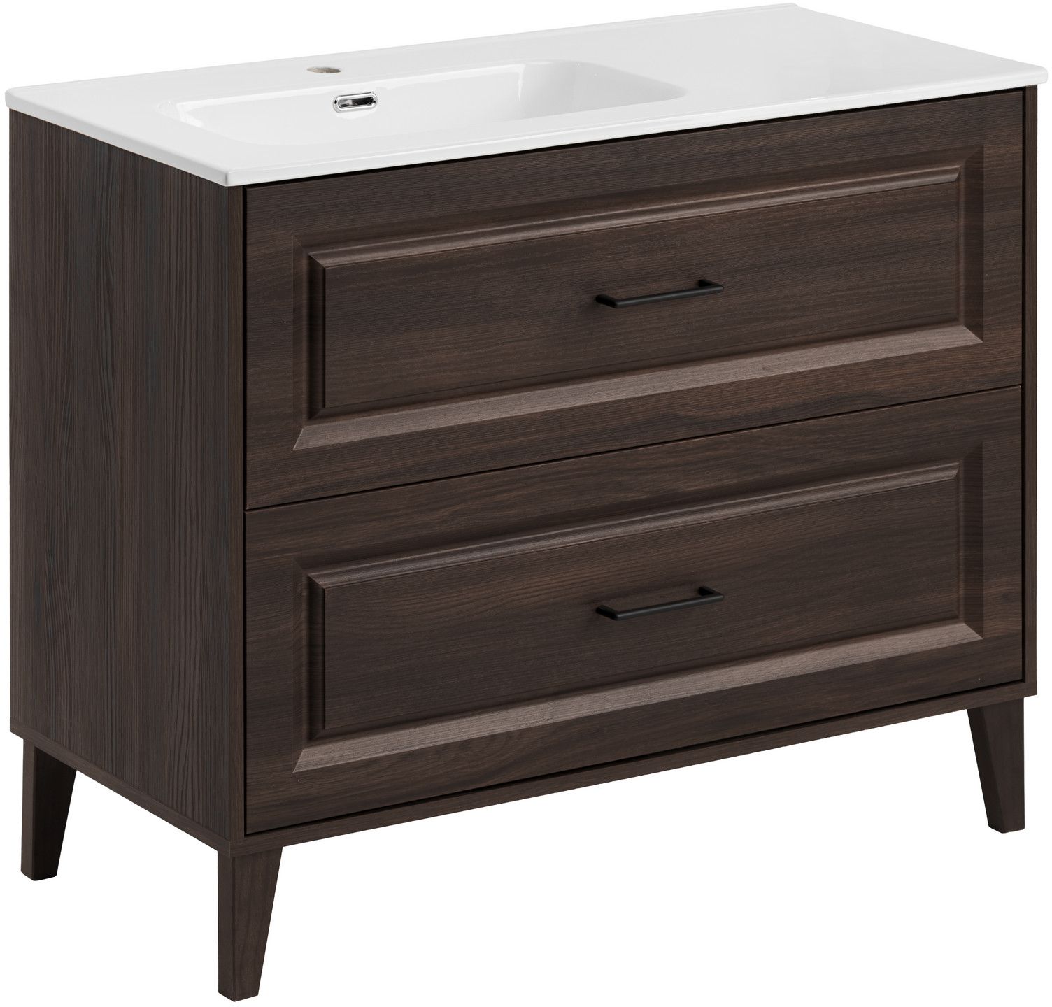 Conjunto armario Comad Dorothy Ristretto DOROTHY RISTRETTO 82-100-46-2S, lavabo Comad Go 2 GO 2 100CM L DP ( E-8095-100L )
