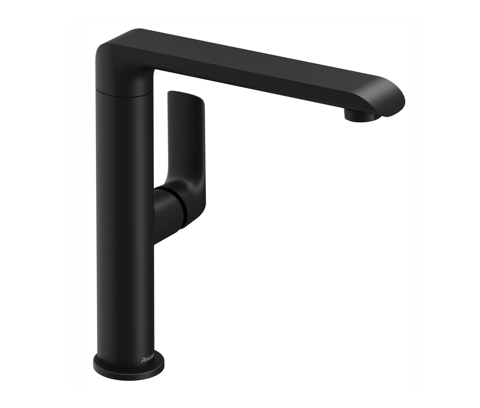 Ravak Flat grifo para lavabo de pie negro X070174