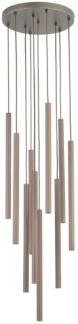 TK Lighting Ferro lámpara colgante x8 W marrón 11493