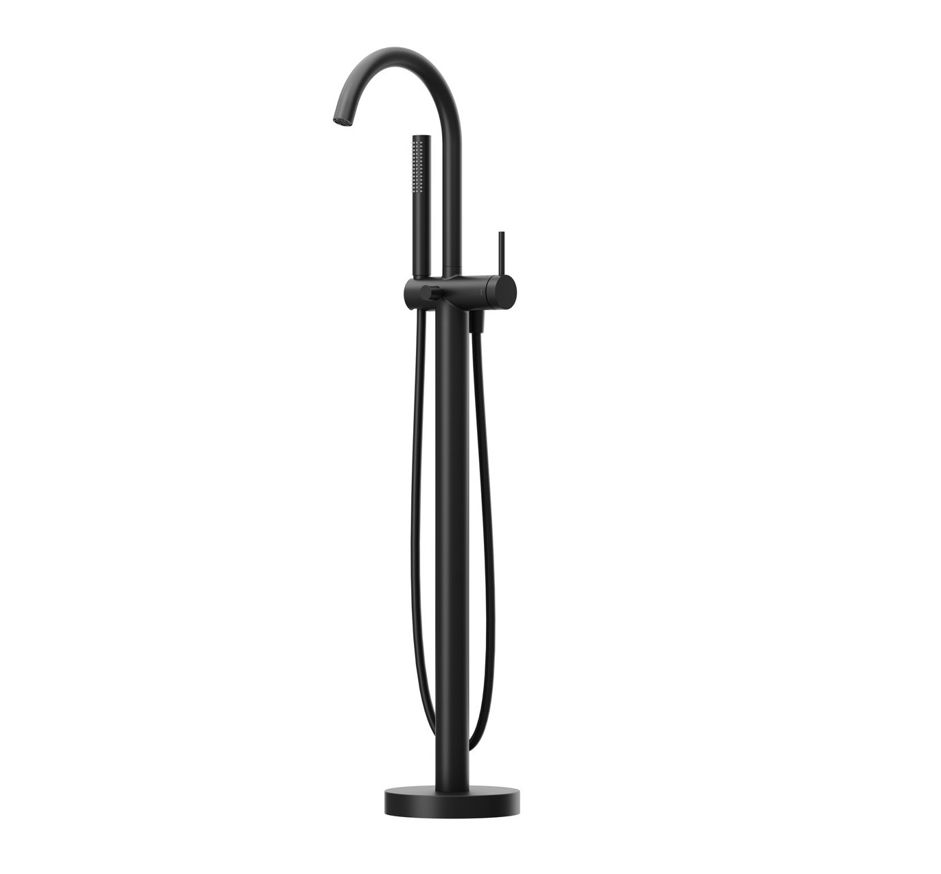 Ravak Freedom grifo de bañera y ducha en suelo negro X070437