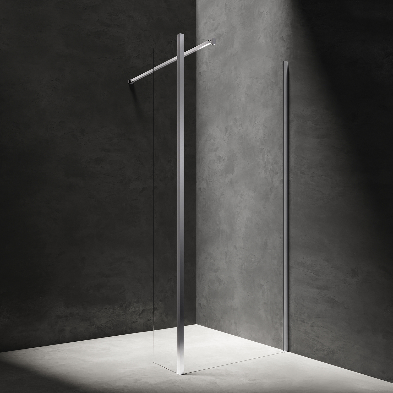 Omnires Marina cabina de ducha walk-in 80x30 cm rectangular cromo brillo/vidrio transparente MA8030CRTR