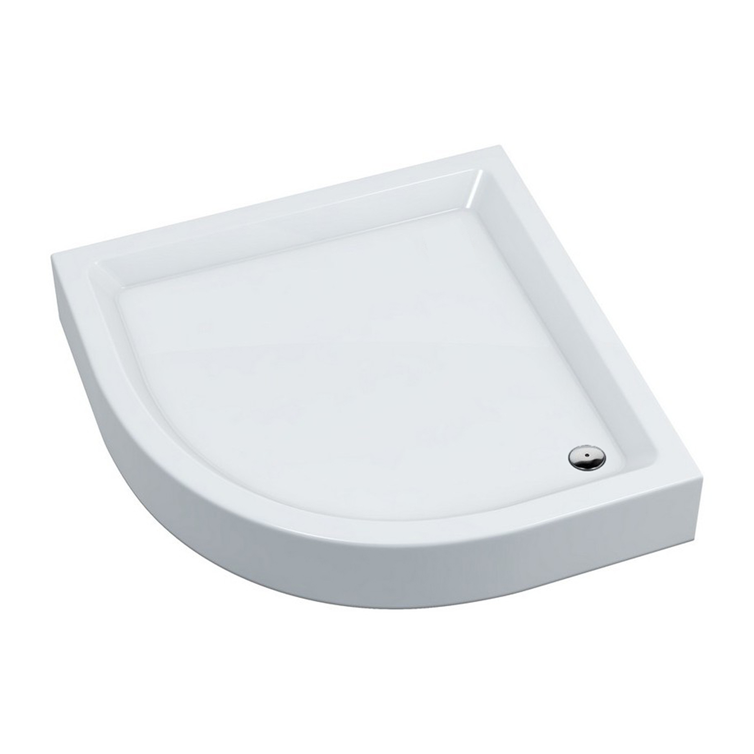 Omnires Invest Project plato de ducha semicircular 90x90 cm blanco INVESTPROJECT90BP