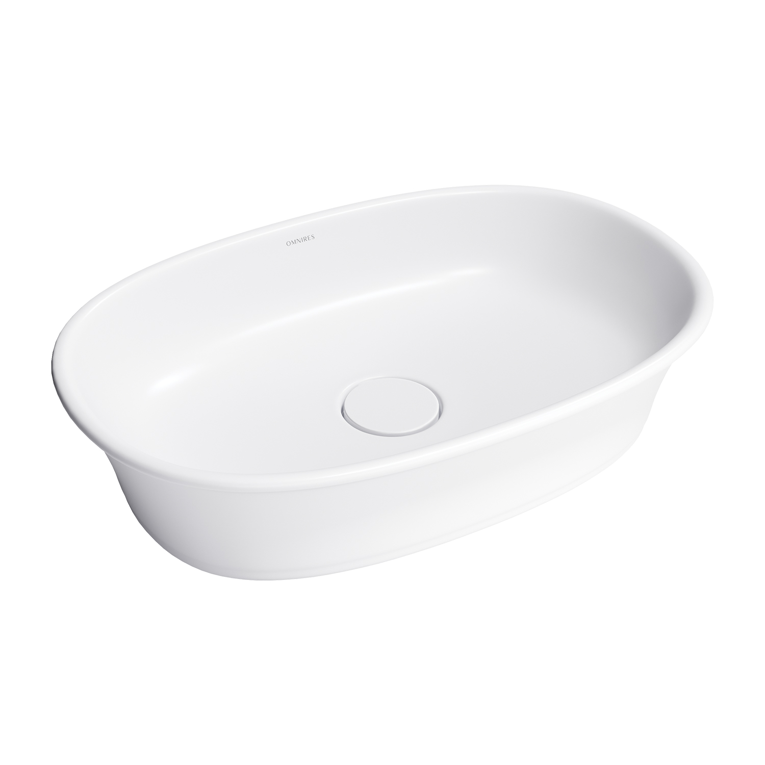 Omnires Classica M+ lavabo 61x40 cm oval sobre encimera blanco mate CLASSICAUNBM