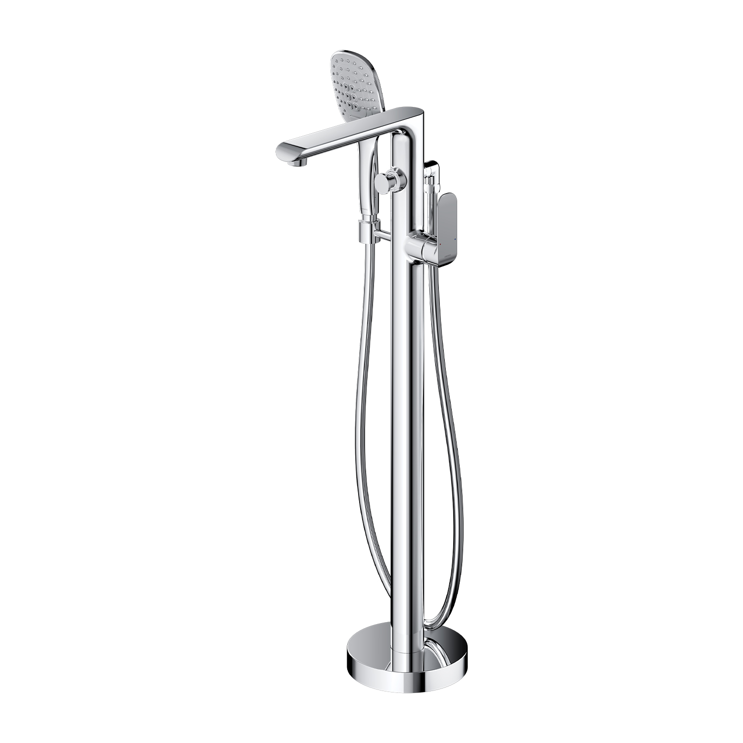Omnires Sacramento grifo de bañera y ducha en suelo cromo SC2333XCR