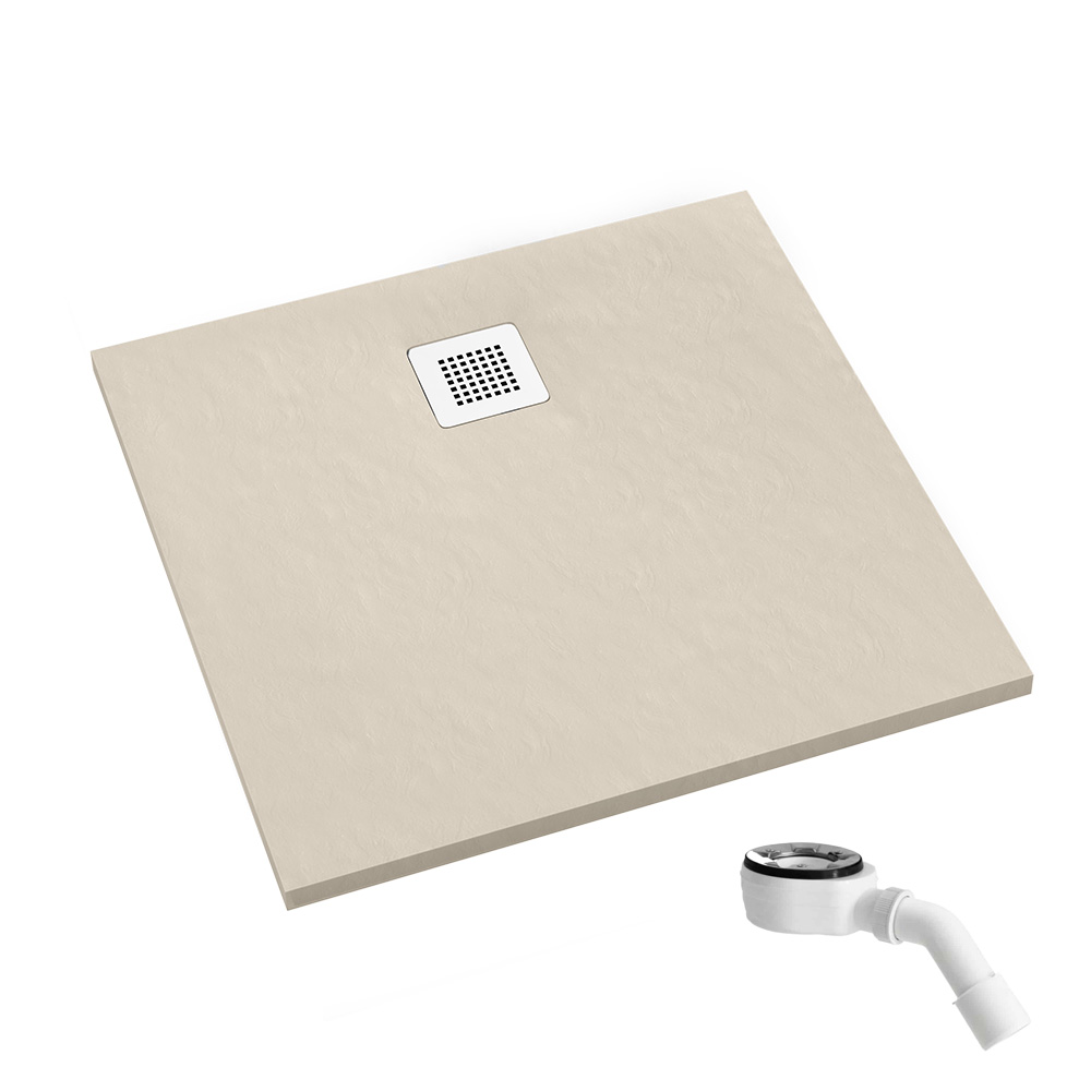Schedpol Kalait Cashmere Stone plato de ducha cuadrado 90x90 cm beige 3.3201/PK/ST-M2