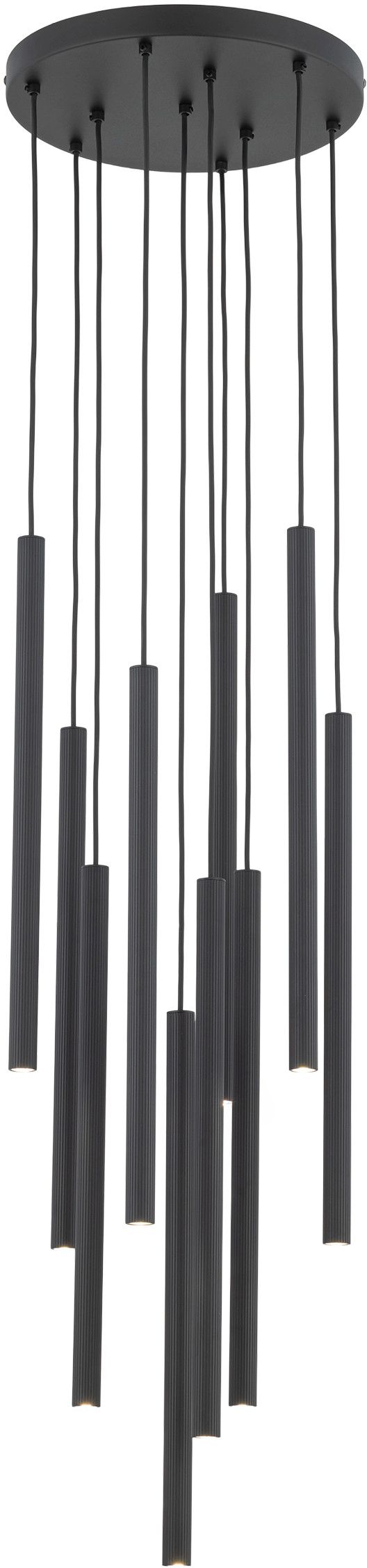 TK Lighting Ferro lámpara colgante x8 W negro 11492