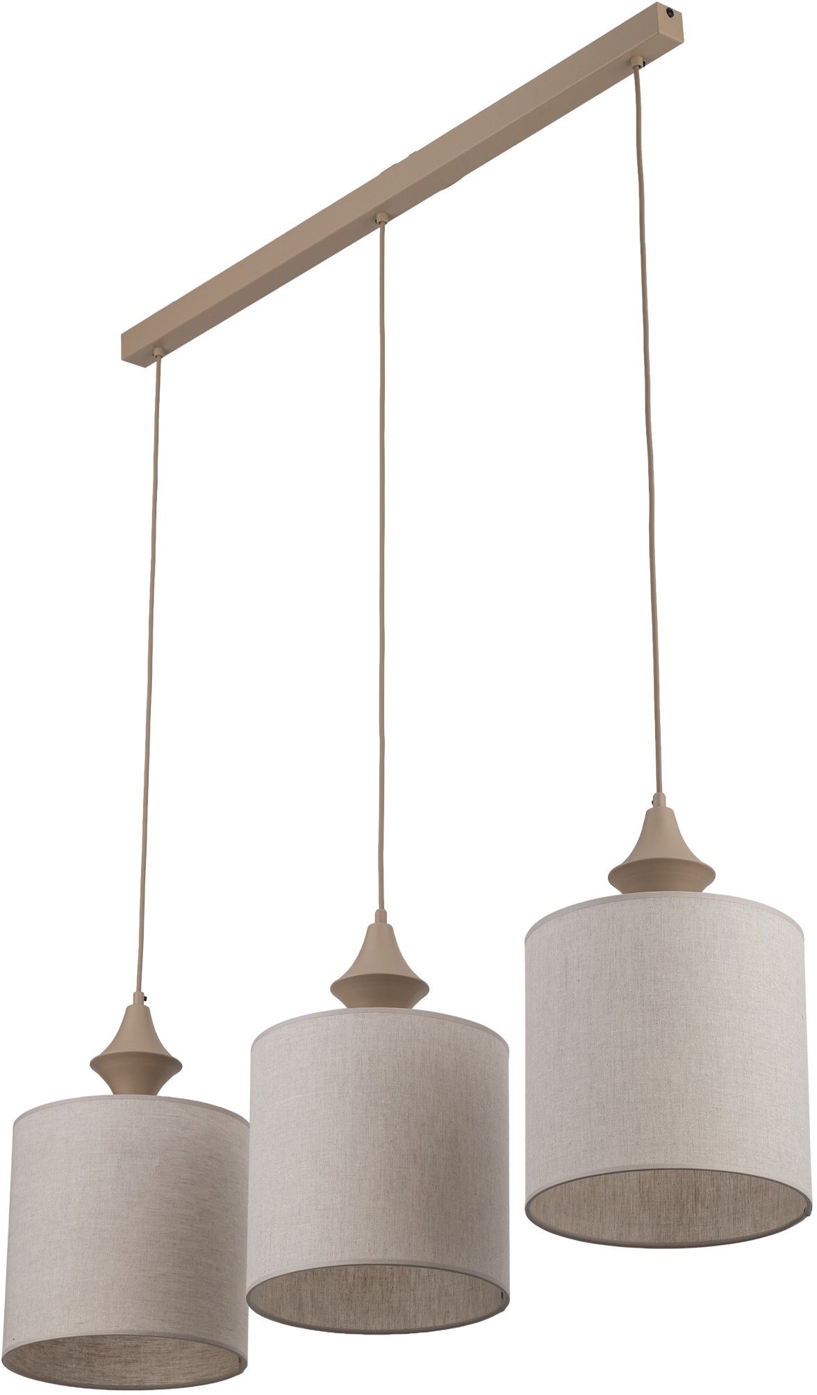 TK Lighting Amura lámpara colgante 3x15 W gris/gris ceniza 11439